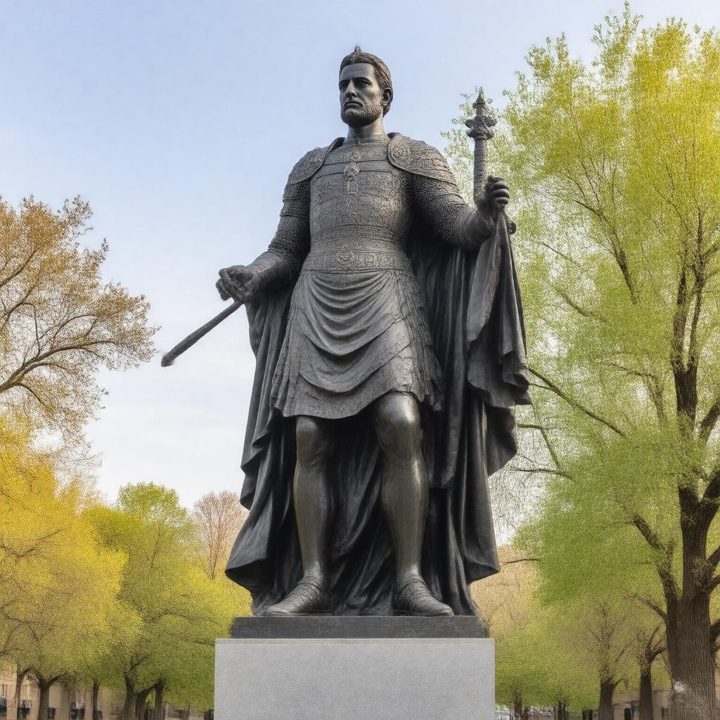 AI-created image of Statue of King Louis IX