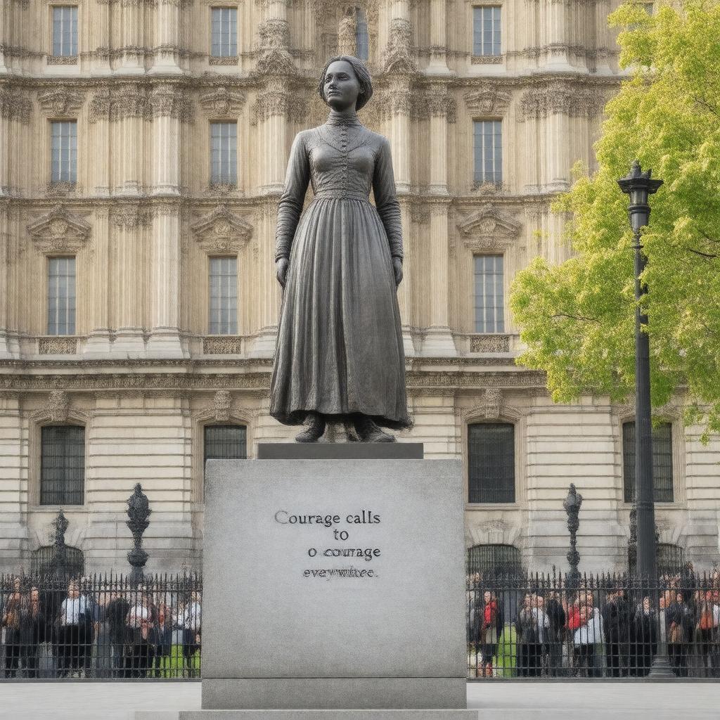 AI-created image of Statue of Millicent Fawcett