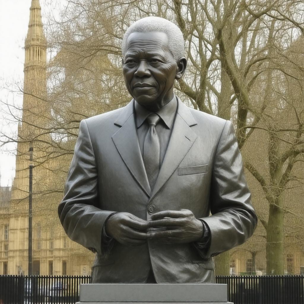Click to view larger image AI-created image of Statue of Nelson Mandela