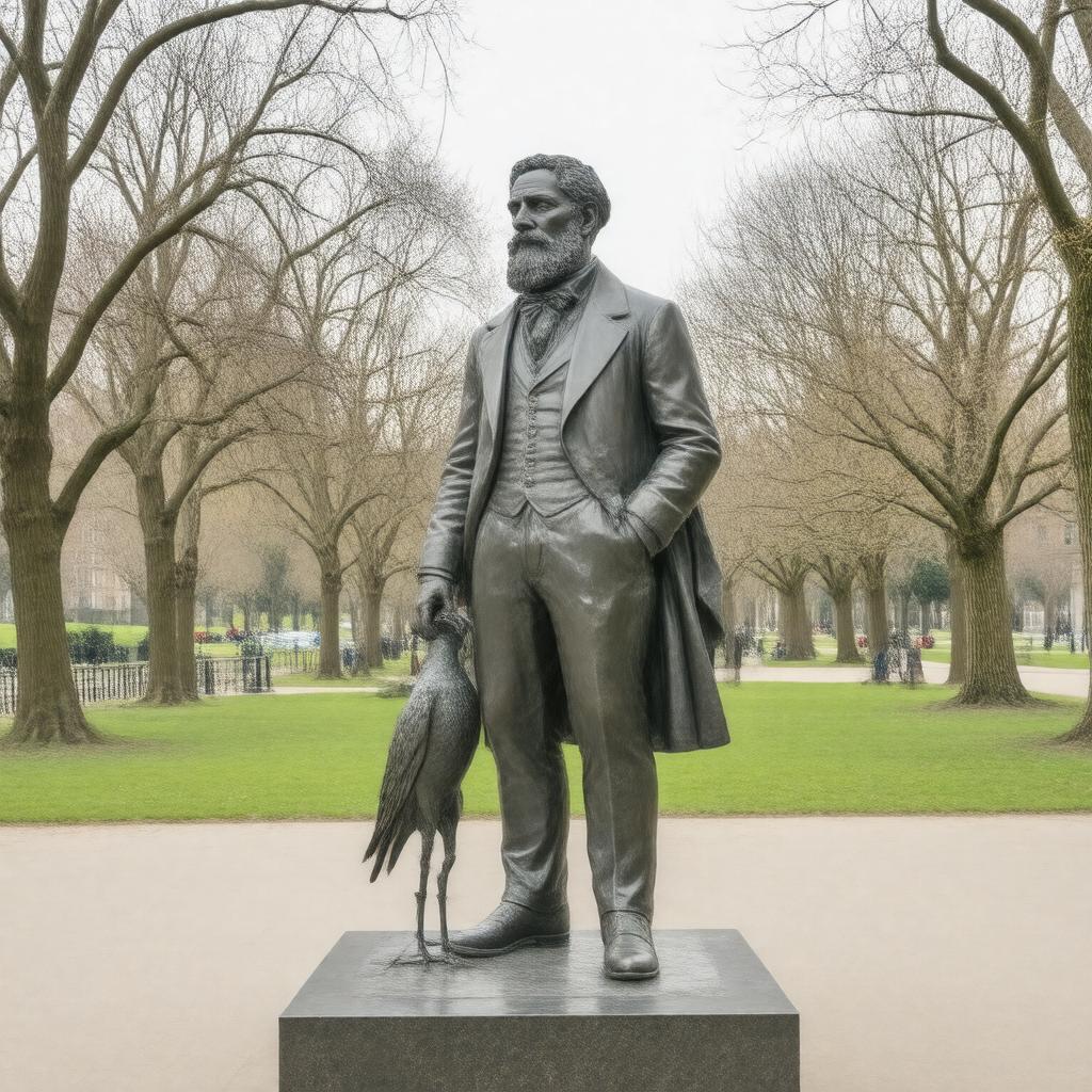 AI-created image of Statue of William Henry Hudson
