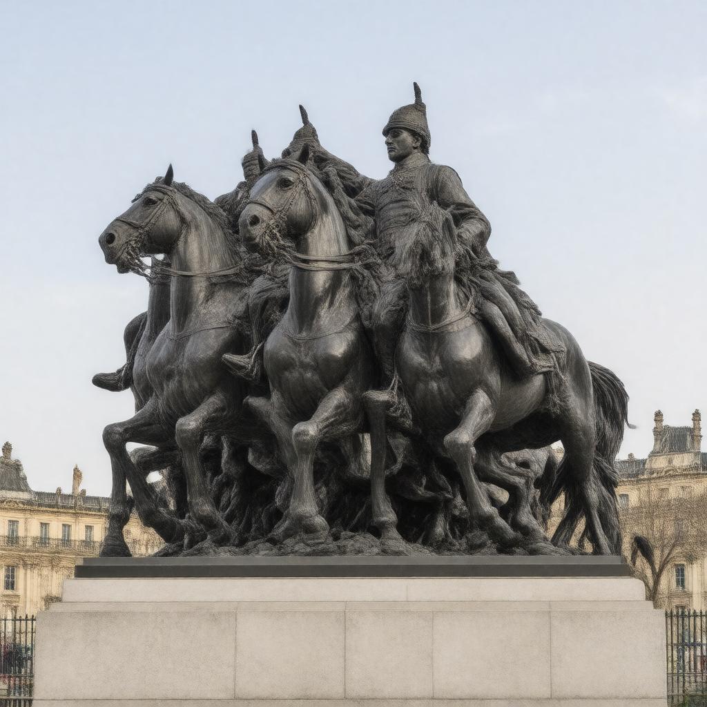 Click to view larger image AI-created image of Statue of the Cavalry of the Empire