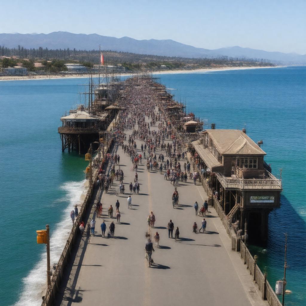 Click to view larger image AI-created image of Stearns Wharf