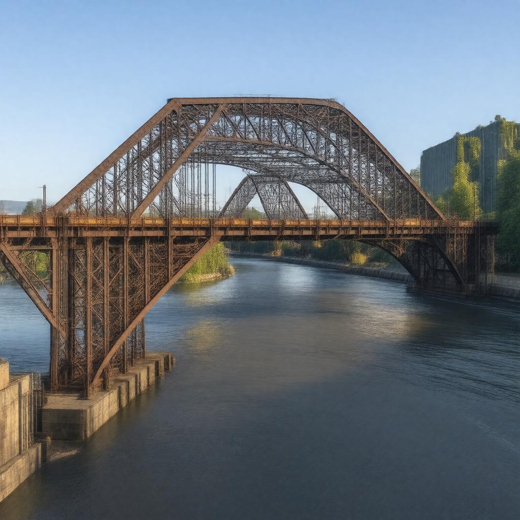 Click to view larger image AI-created image of Steel Bridge