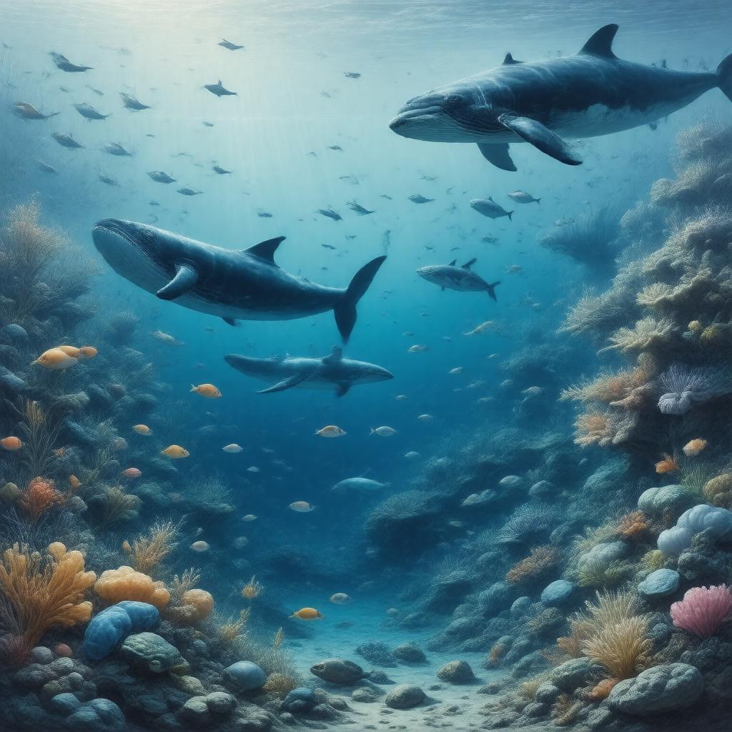 AI-created image of Stellwagen Bank National Marine Sanctuary