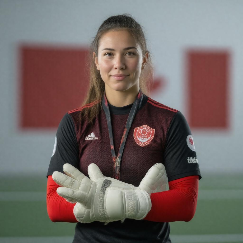 Click to view larger image AI-created image of Stephanie Labbé