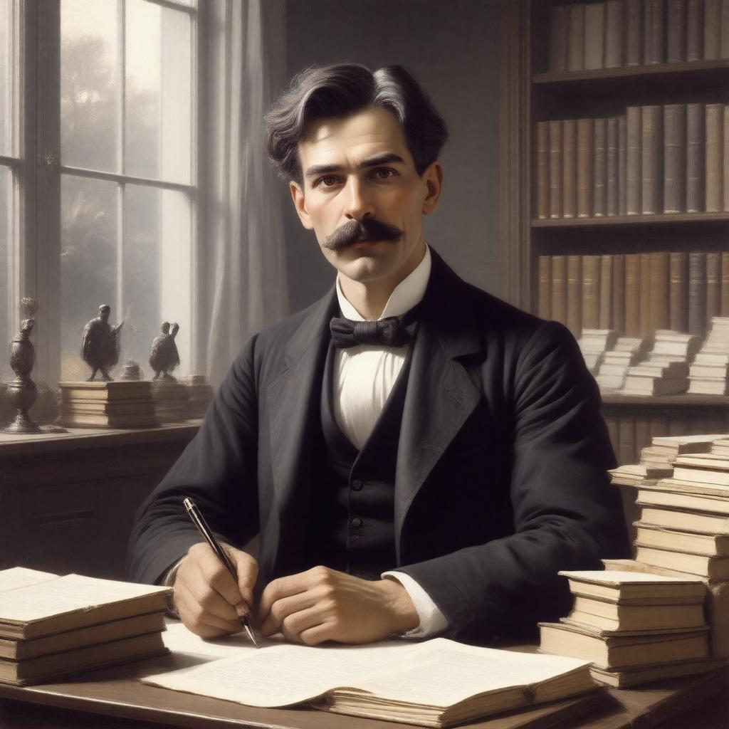 AI-created image of Stephen Crane