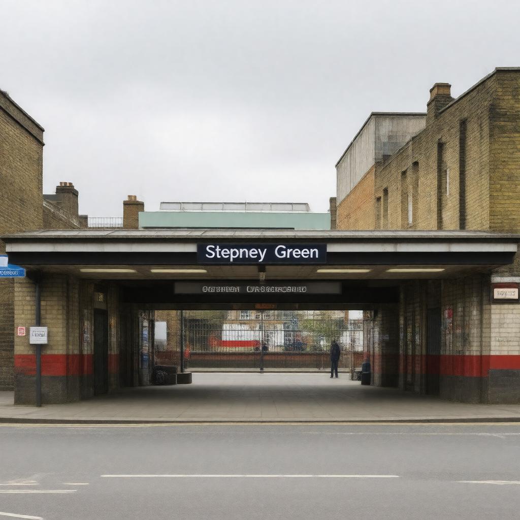 AI-created image of Stepney Green Underground Station