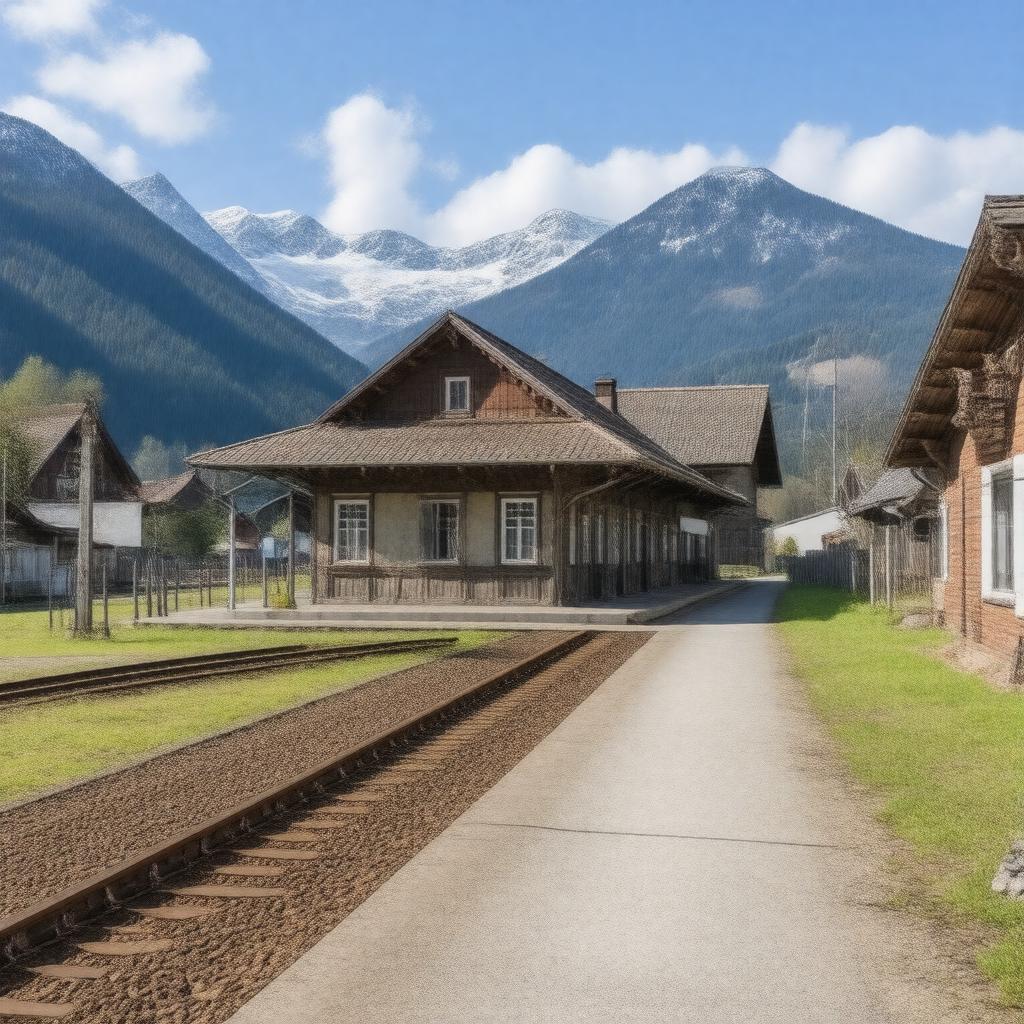 AI-created image of Stern railway station (Switzerland)