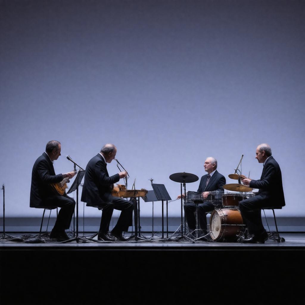 AI-created image of Steve Reich and Musicians
