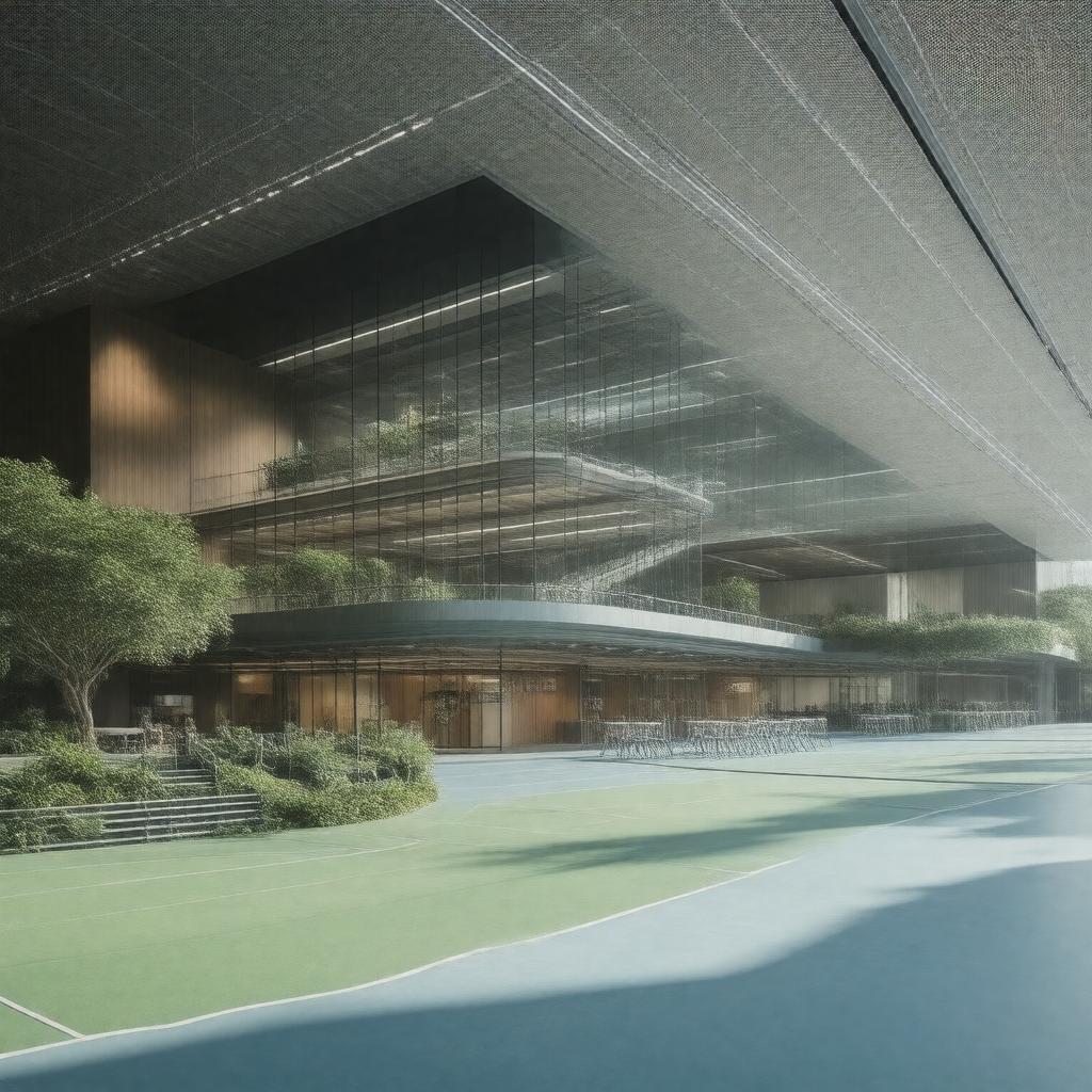 Click to view larger image AI-created image of Steve Tisch Sports and Fitness Center