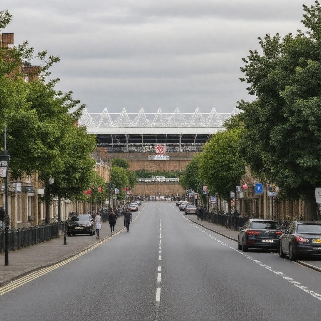 AI-created image of Stevenage Road, Fulham, London