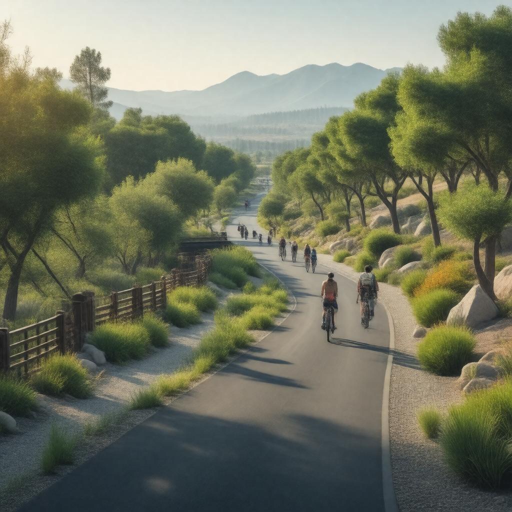 AI-created image of Stevens Creek Trail