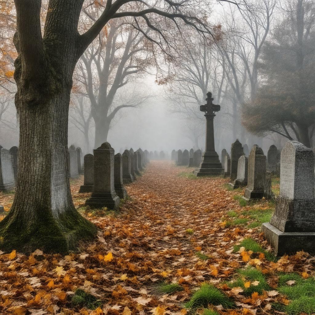 AI-created image of Stockbridge Cemetery, Massachusetts, United States