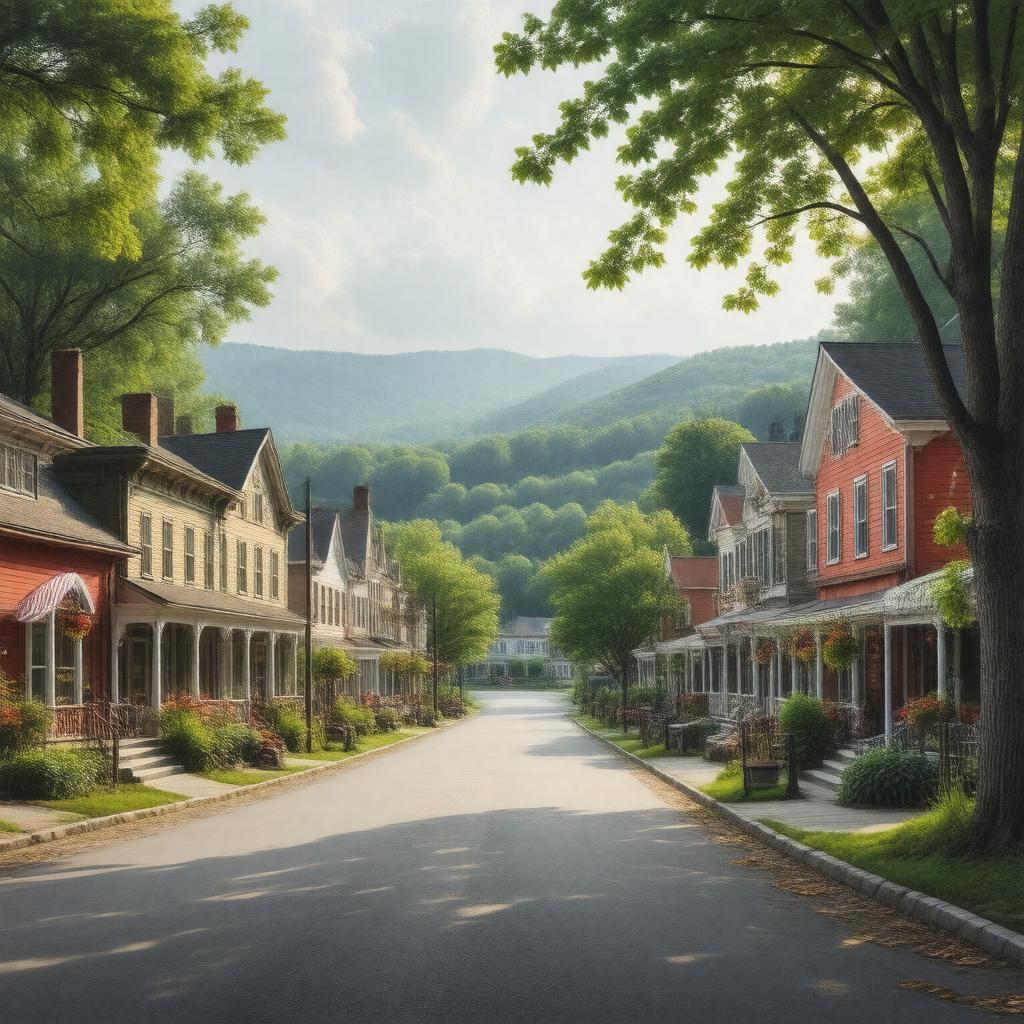 AI-created image of Stockbridge, Massachusetts
