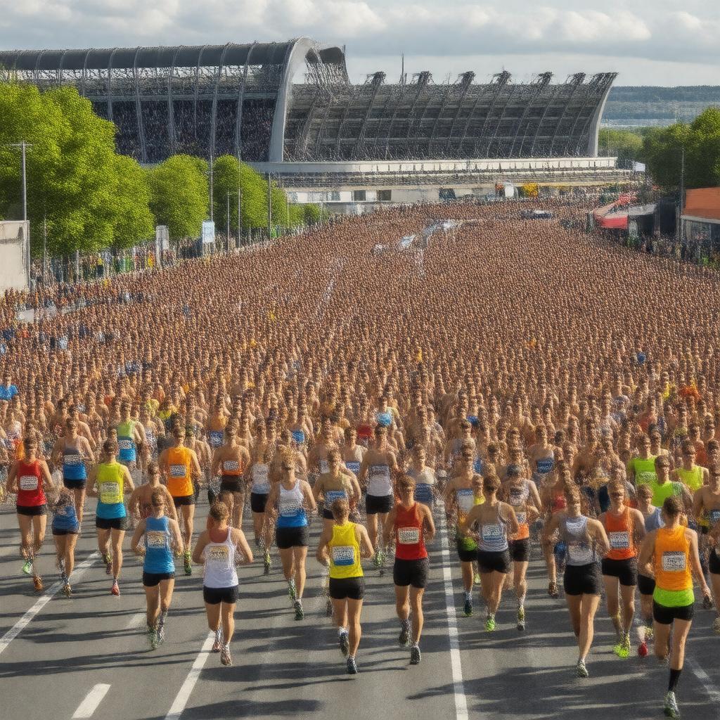 Click to view larger image AI-created image of Stockholm Marathon