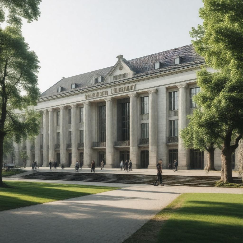 Click to view larger image AI-created image of Stockholm University Library