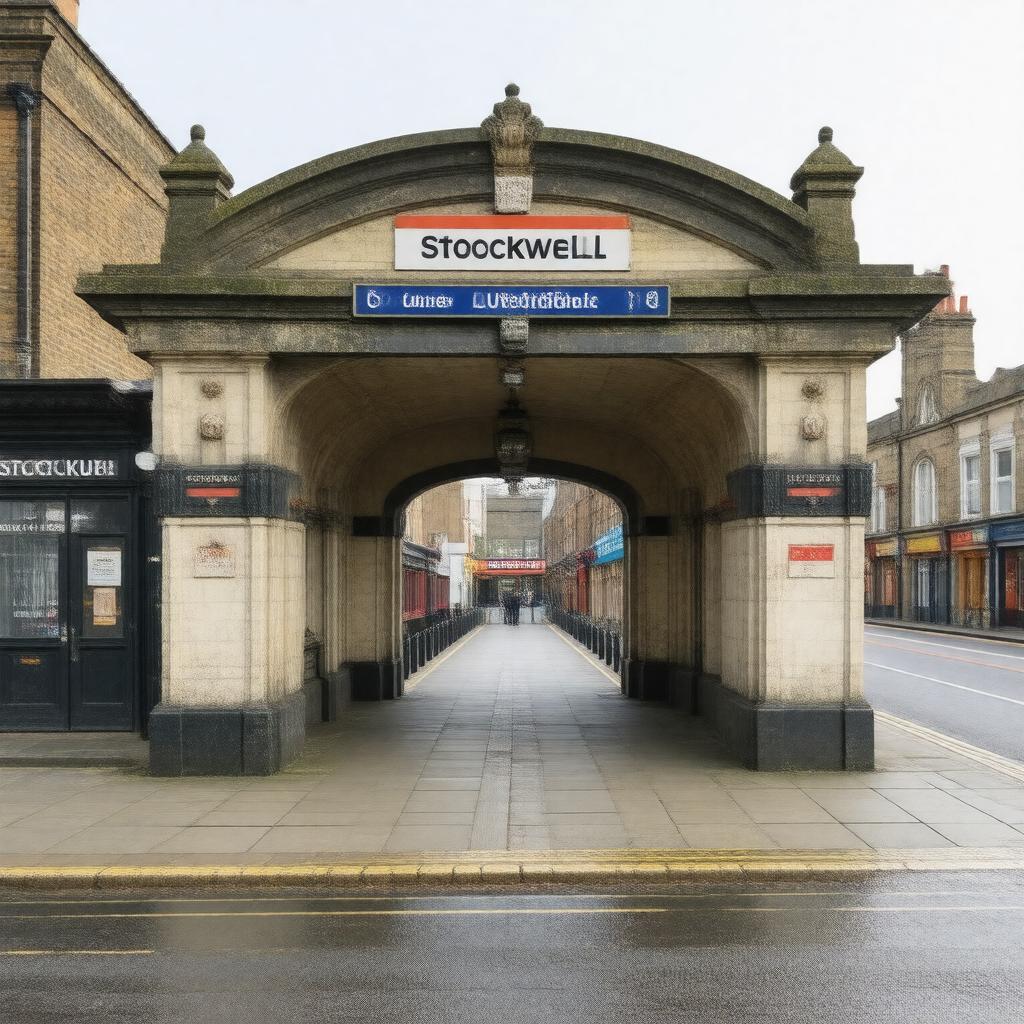 AI-created image of Stockwell tube station