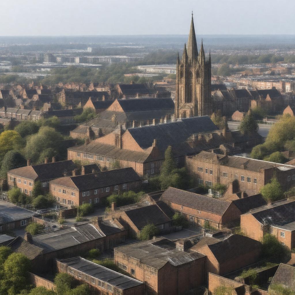 AI-created image of Stoke-on-Trent, England
