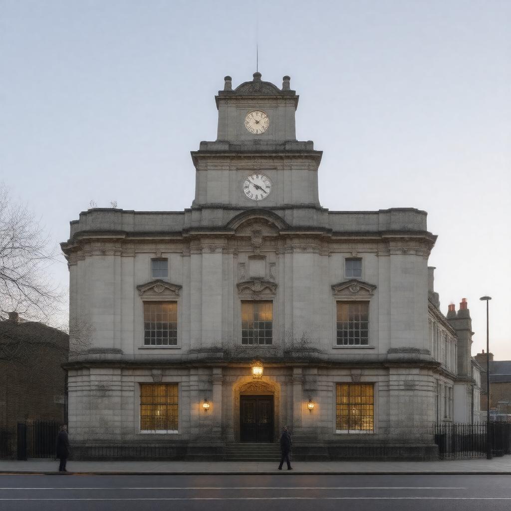 AI-created image of Stoke Newington Town Hall
