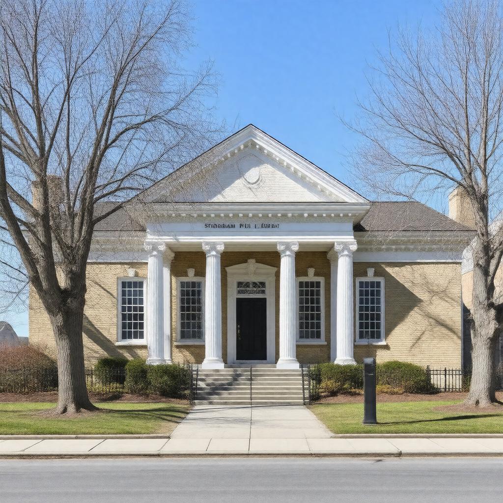 Click to view larger image AI-created image of Stoneham Public Library