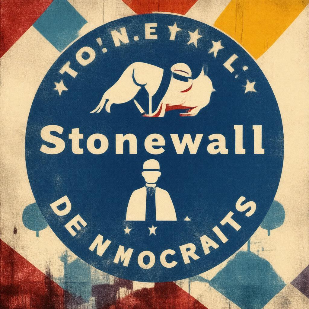 Click to view larger image AI-created image of Stonewall Democrats