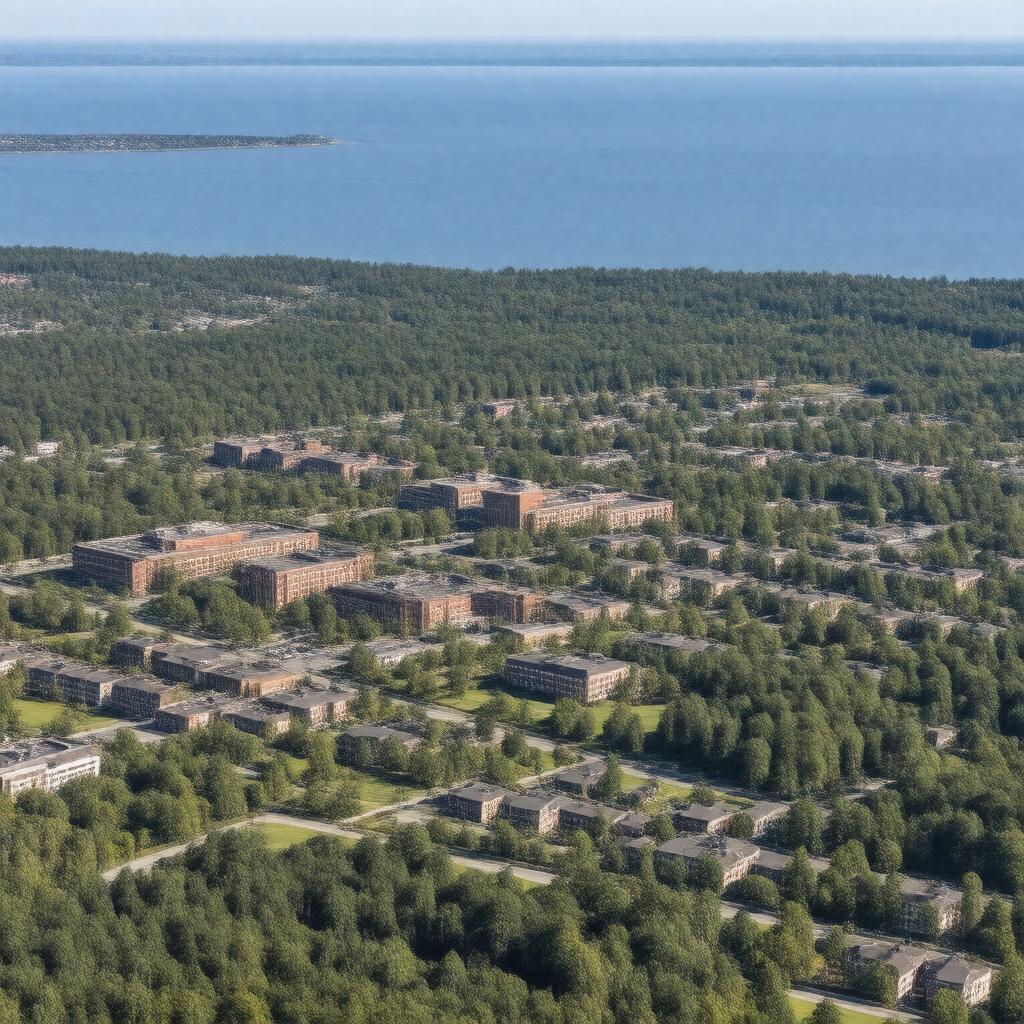 AI-created image of Stony Brook University