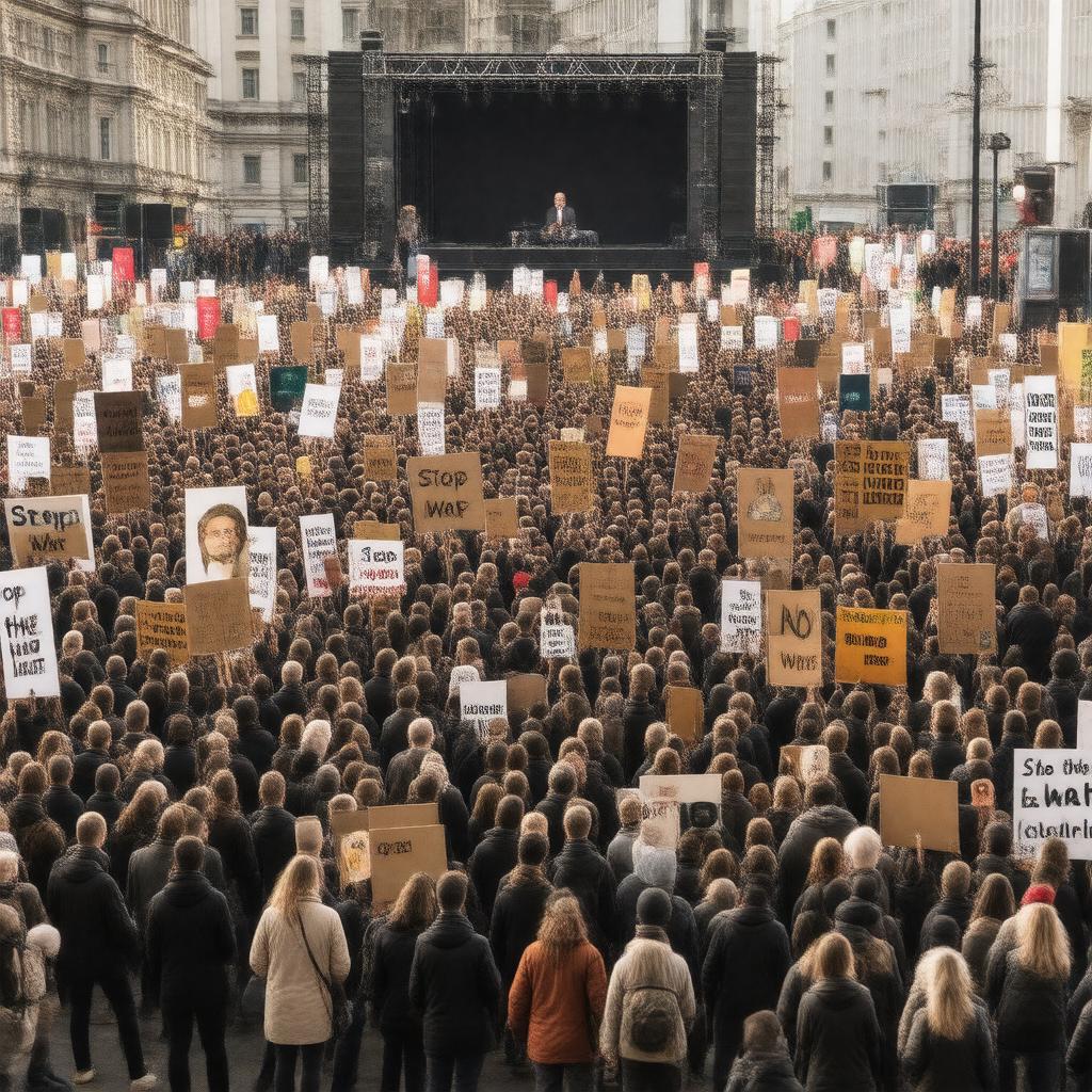 Click to view larger image AI-created image of Stop the War Coalition