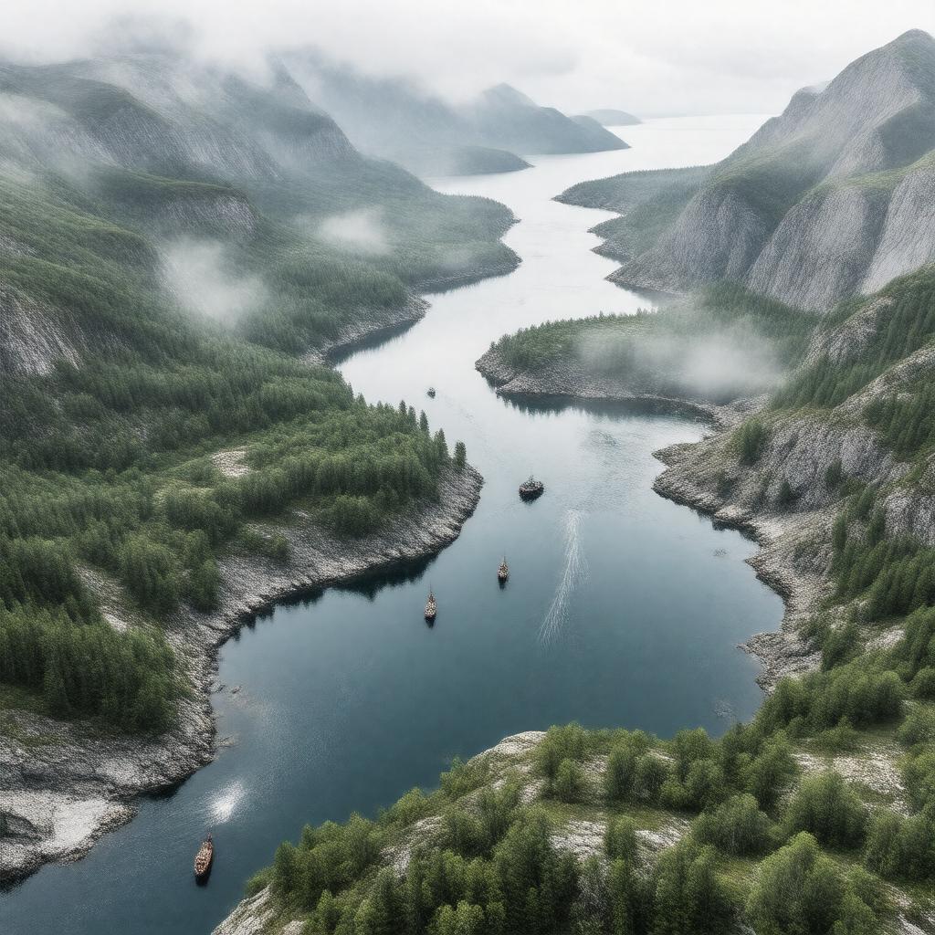 Click to view larger image AI-created image of Strait of Belle Isle