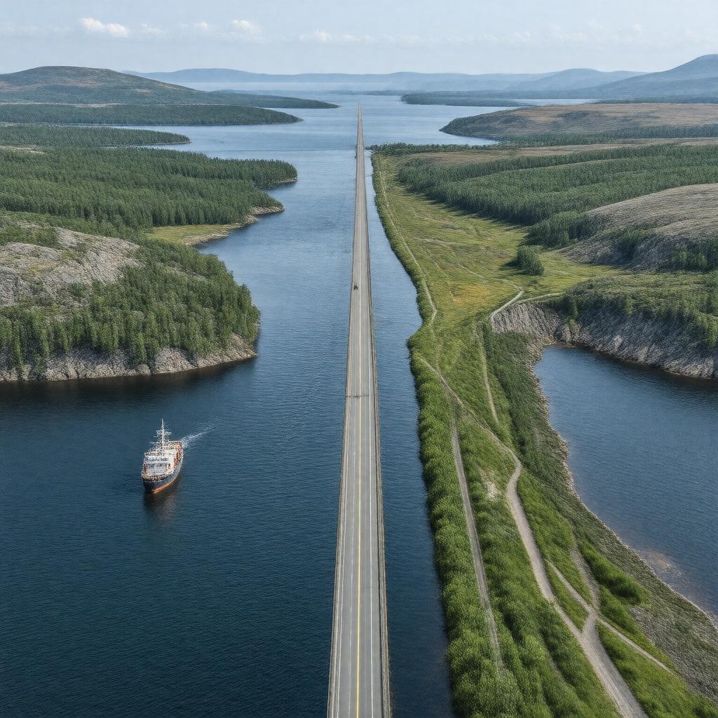 Click to view larger image AI-created image of Strait of Canso