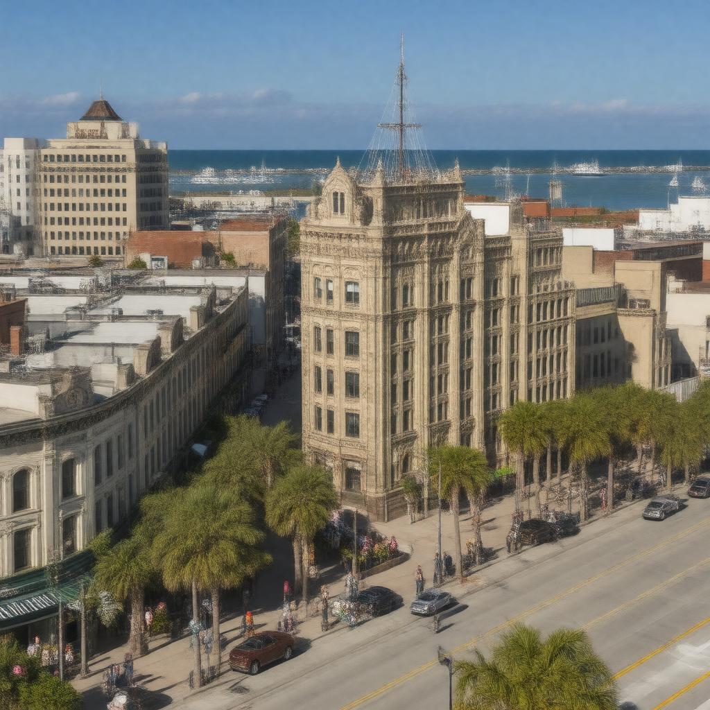 AI-created image of Strand Historic District
