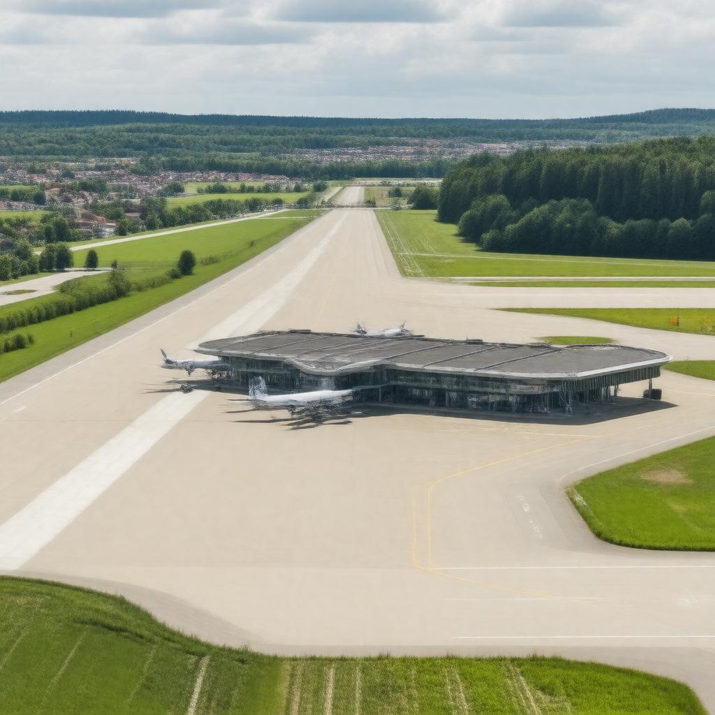 AI-created image of Strasbourg Airport