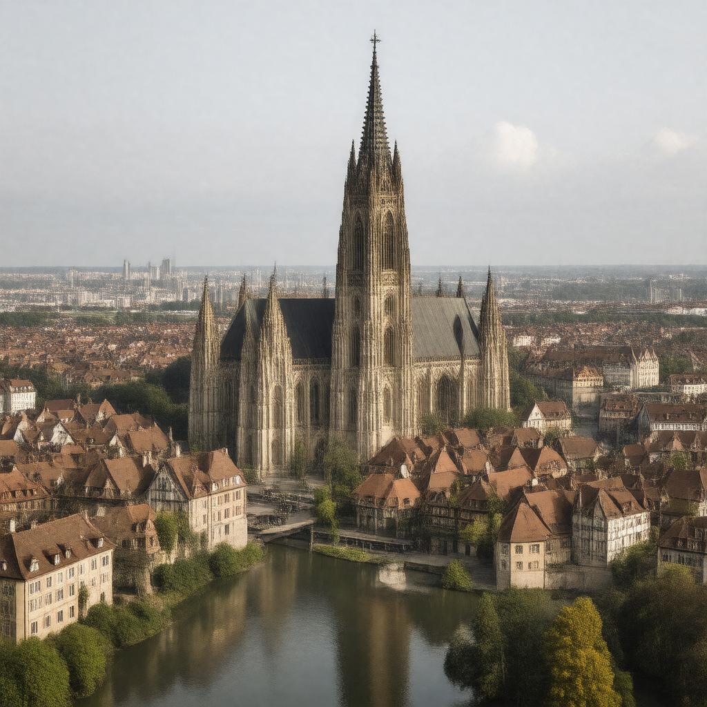 AI-created image of Strasbourg, German Empire