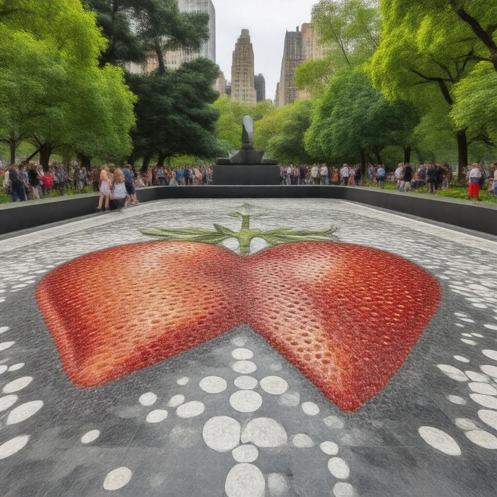 AI-created image of Strawberry Fields Memorial