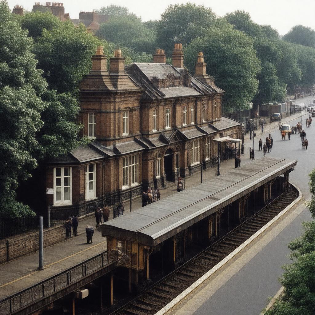AI-created image of Streatham railway station