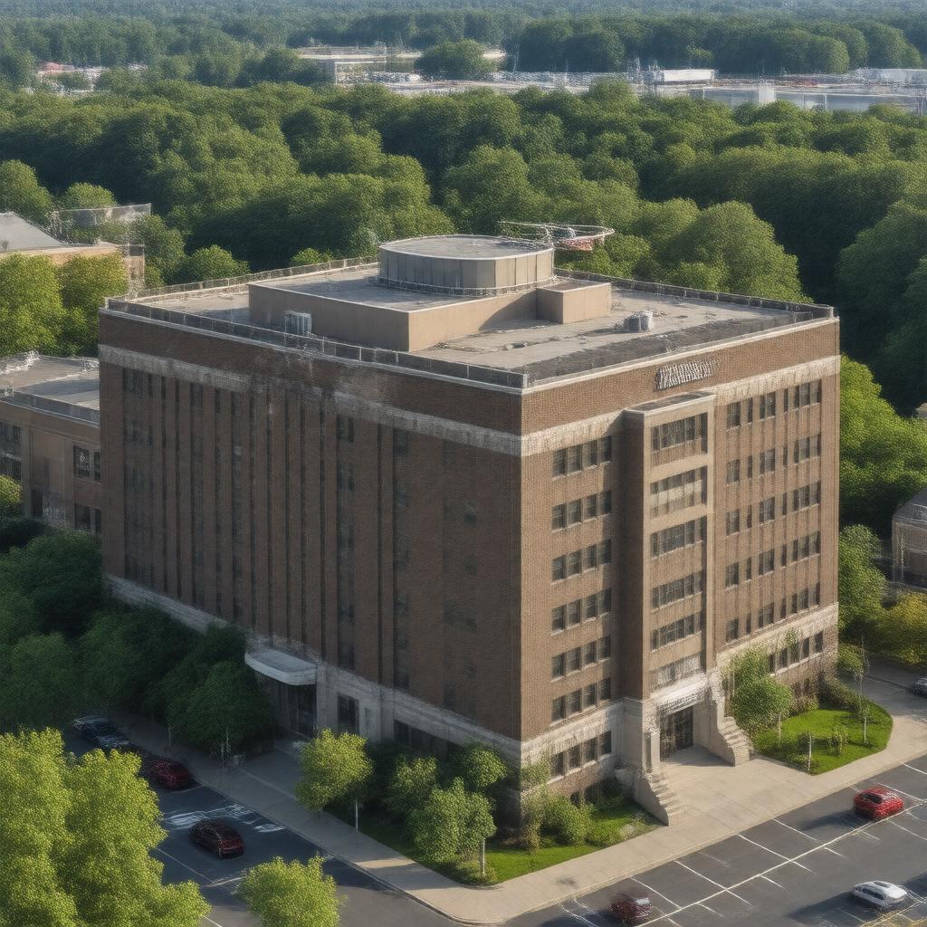 Click to view larger image AI-created image of Strong Memorial Hospital