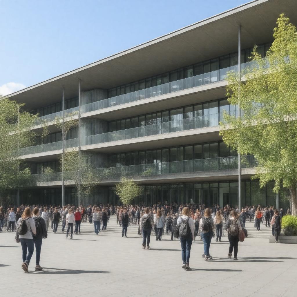 AI-created image of Student Union Building