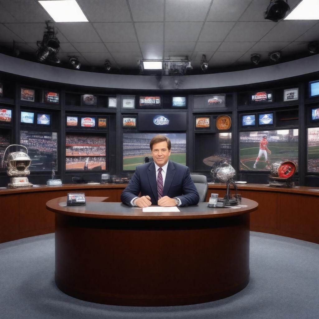 Click to view larger image AI-created image of Studio 42 with Bob Costas