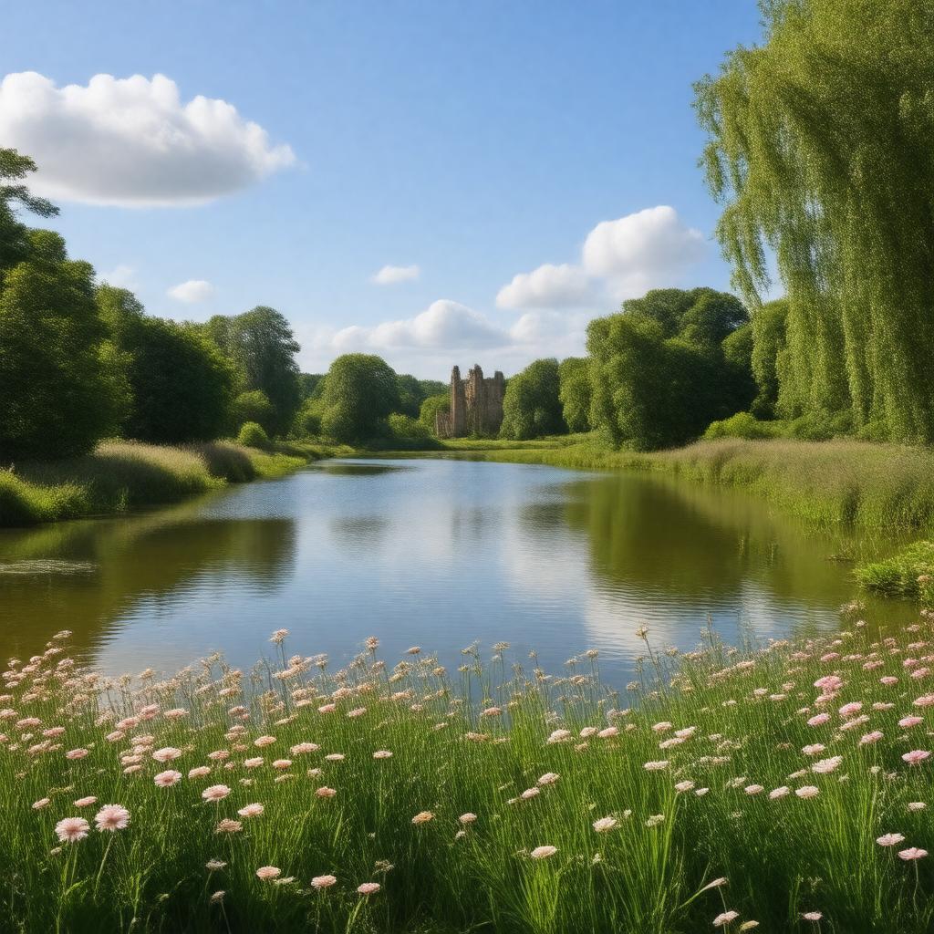 AI-created image of Studley Royal, Yorkshire, England