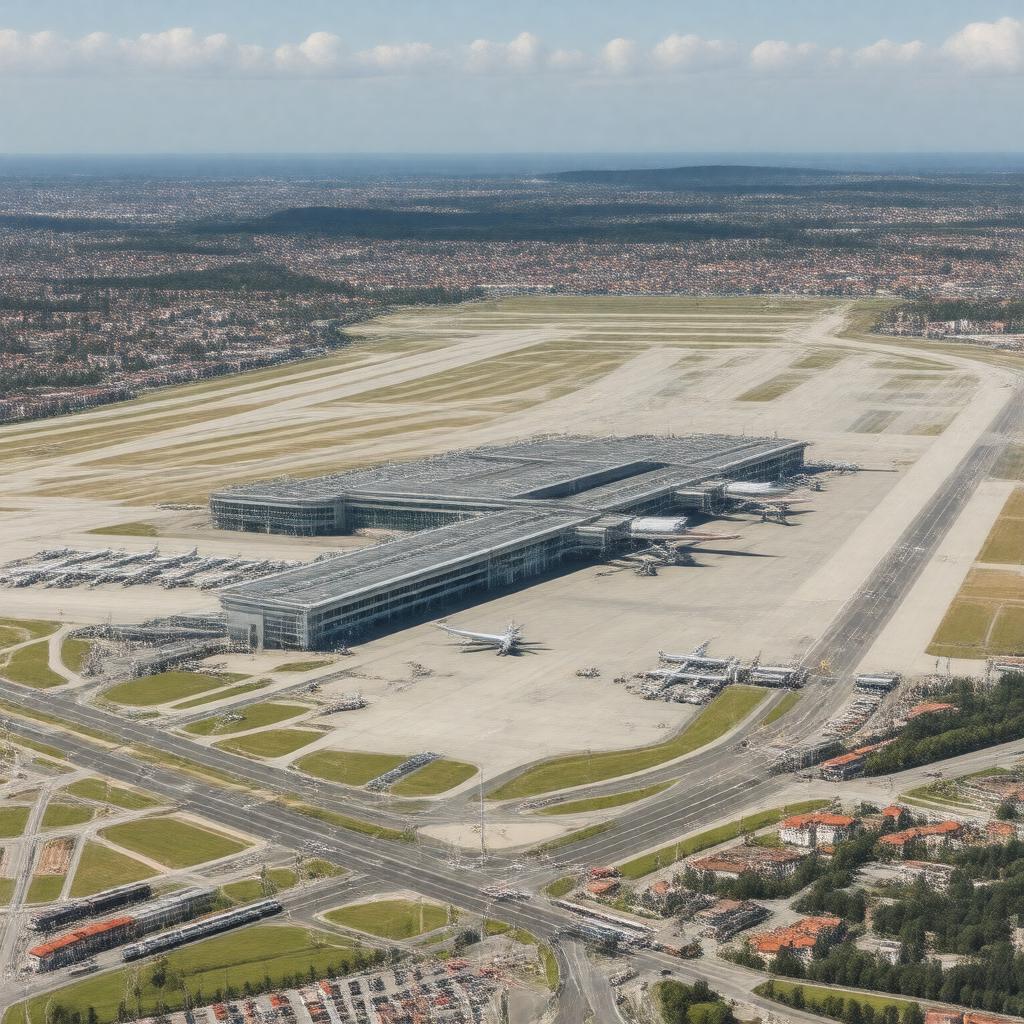 Click to view larger image AI-created image of Stuttgart Airport