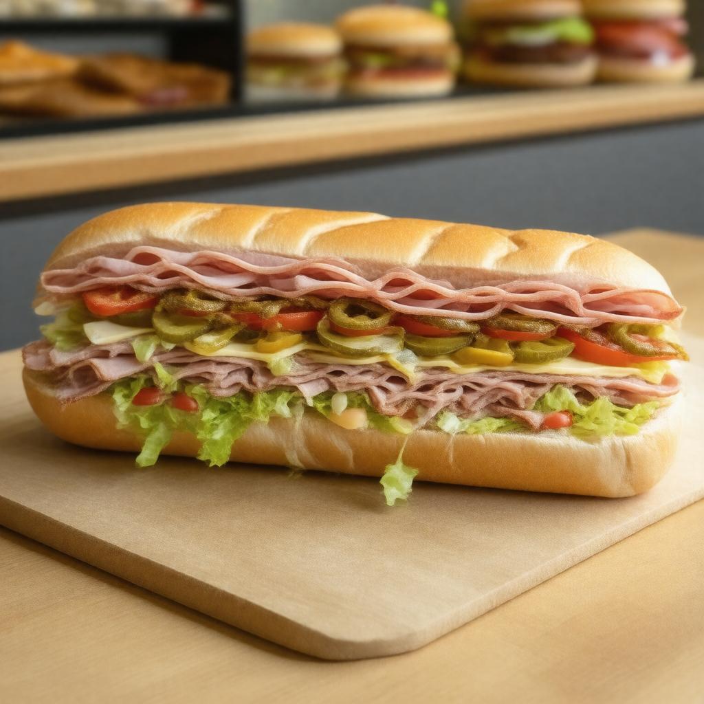 Click to view larger image AI-created image of Submarine sandwich