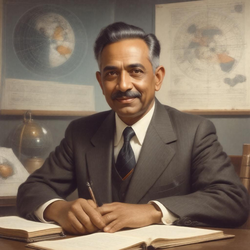 AI-created image of Subrahmanyan Chandrasekhar