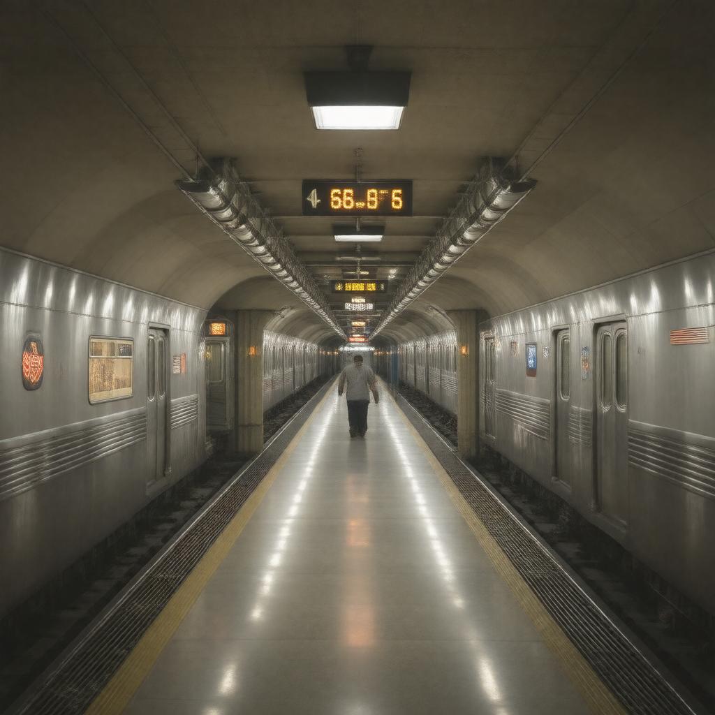 Click to view larger image AI-created image of Subway lines 4, 5, 6 at 68th Street–Hunter College