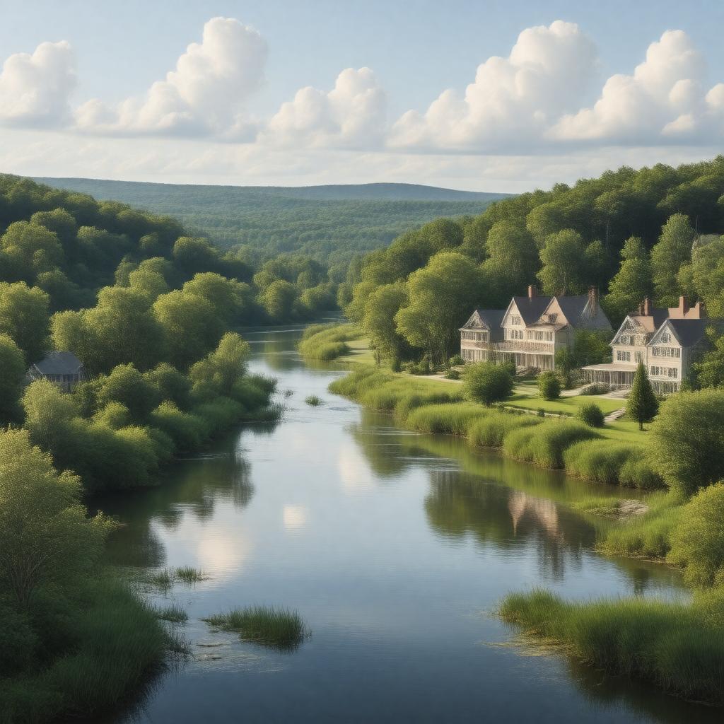 AI-created image of Sudbury, Massachusetts