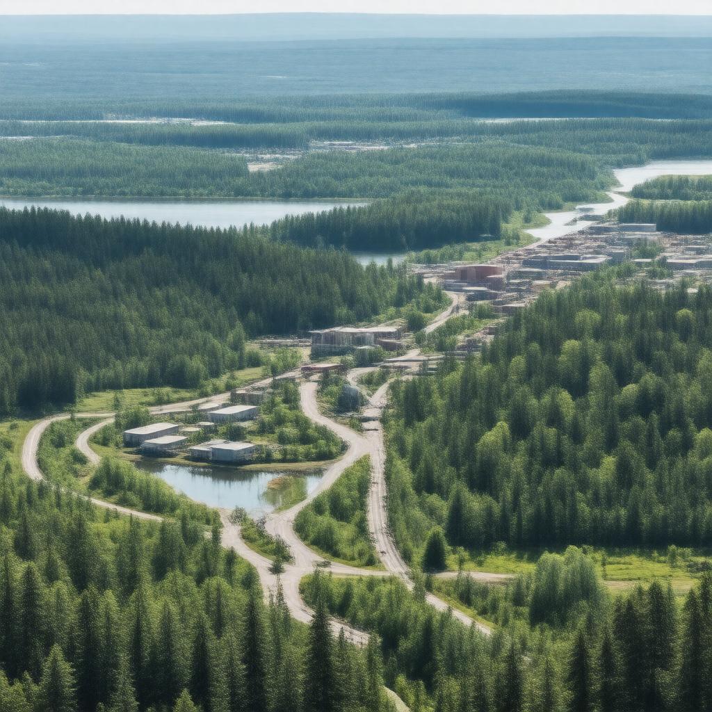 AI-created image of Sudbury, Ontario, Canada