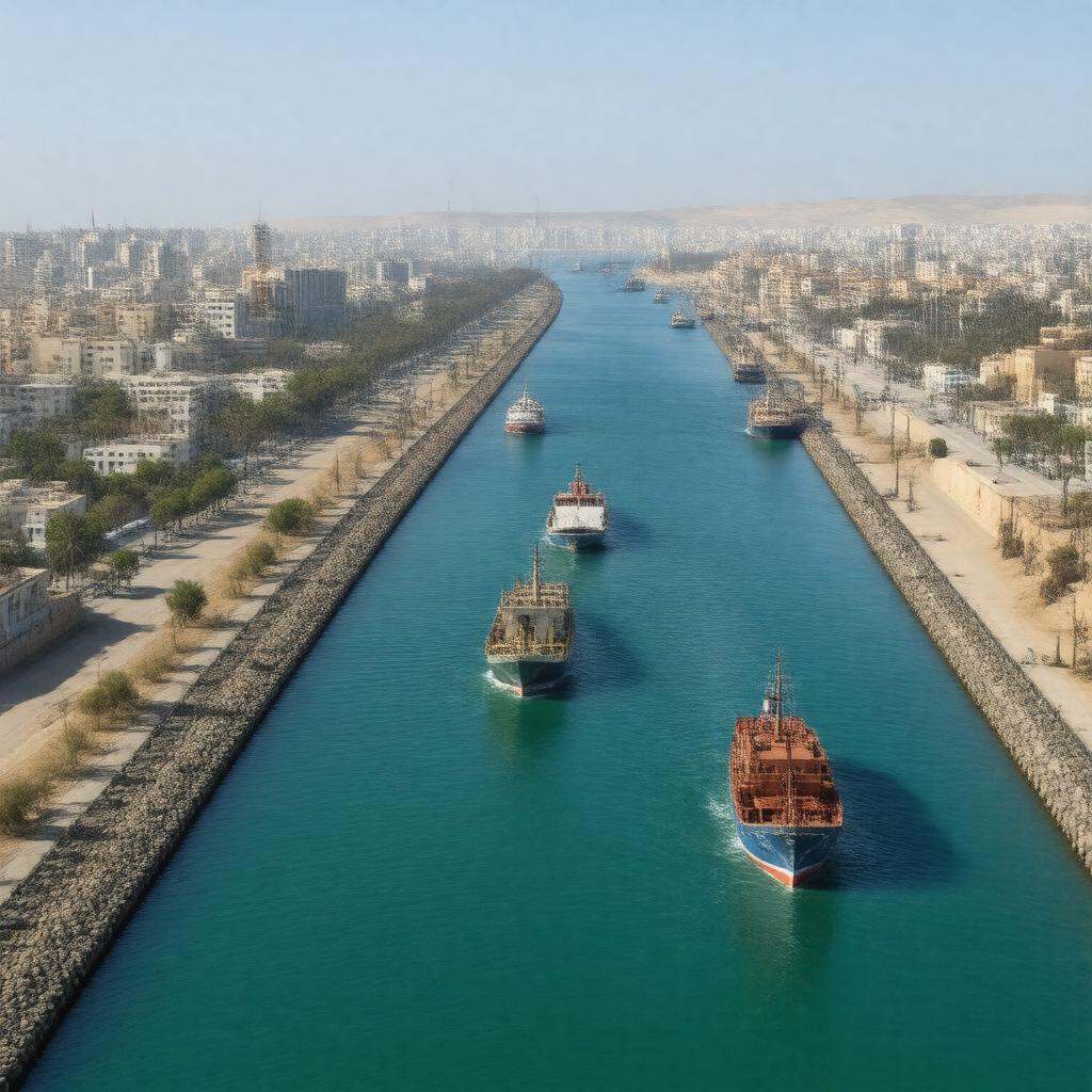 AI-created image of Suez Canal