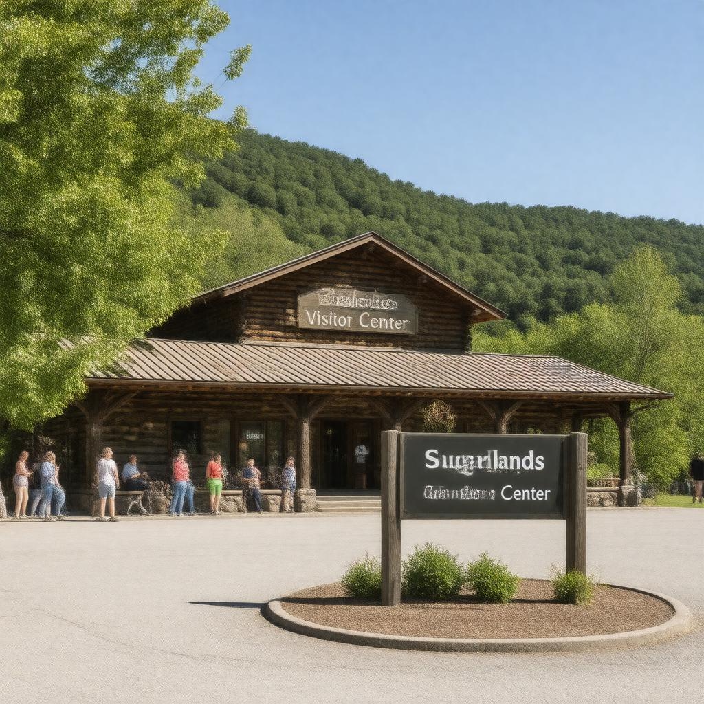 Click to view larger image AI-created image of Sugarlands Visitor Center