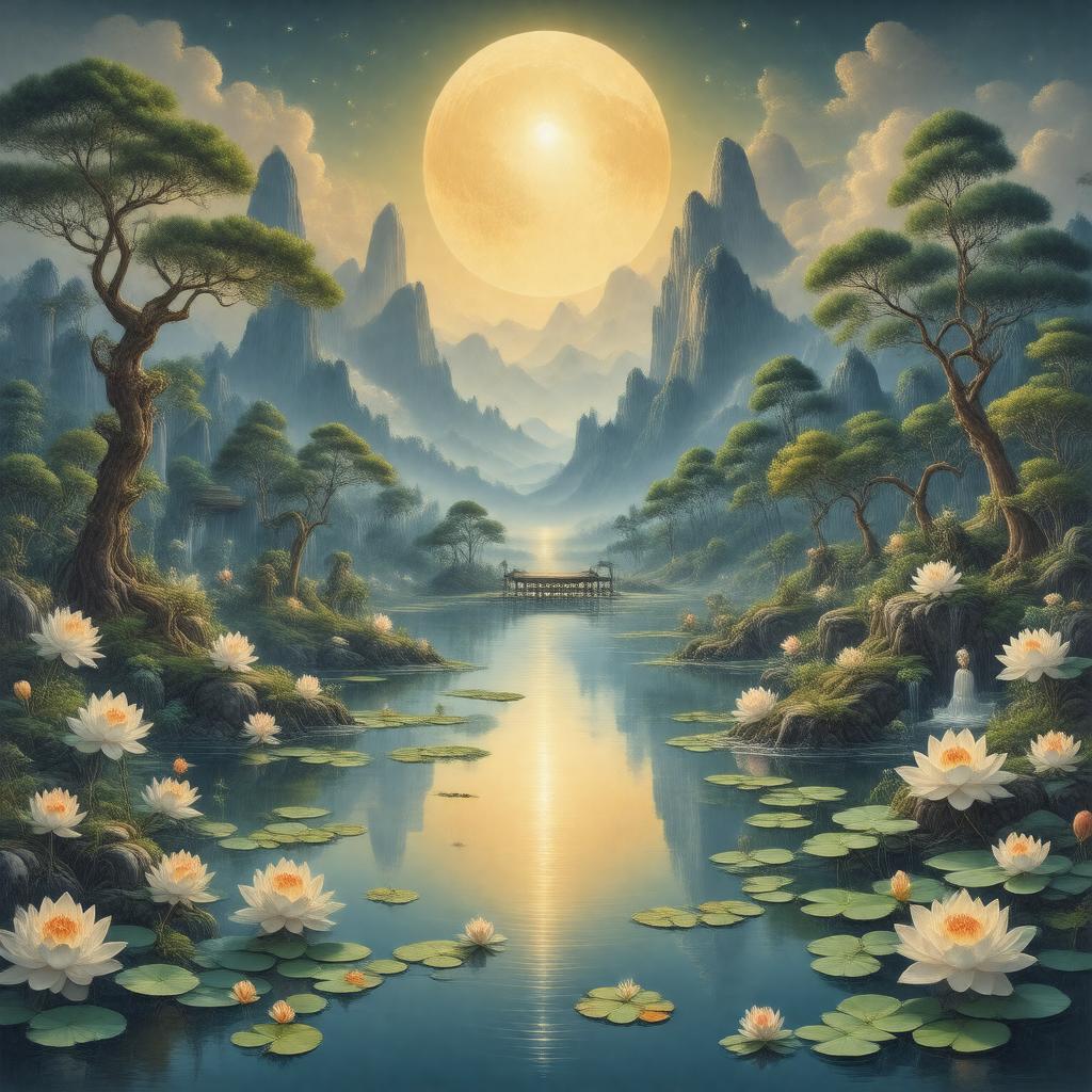 Click to view larger image AI-created image of Sukhavati