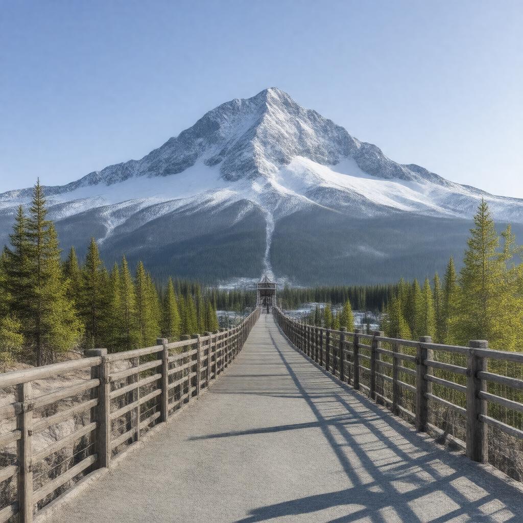 AI-created image of Sulphur Mountain