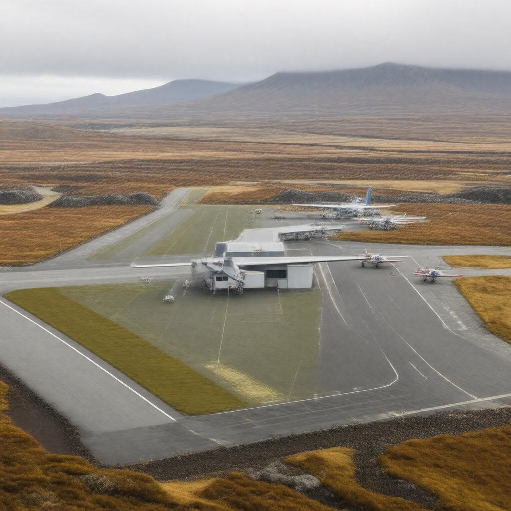 AI-created image of Sumburgh Airport