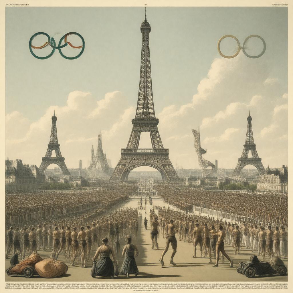 Click to view larger image AI-created image of Summer Olympics 1900